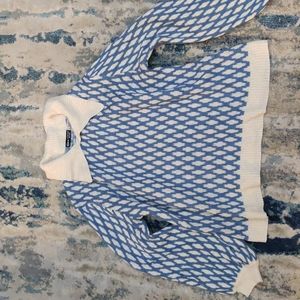 Shein blue and beige Sweater